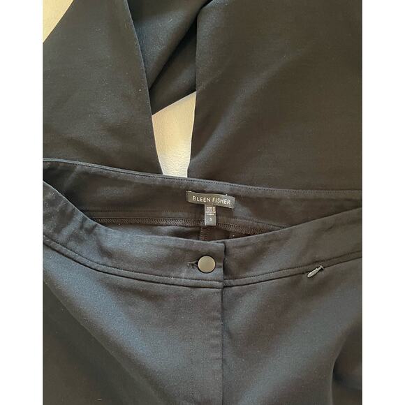 Eileen Fisher Pants Ponte RN78121 Stretch Black Pull On Size S Women's - Picture 3 of 6